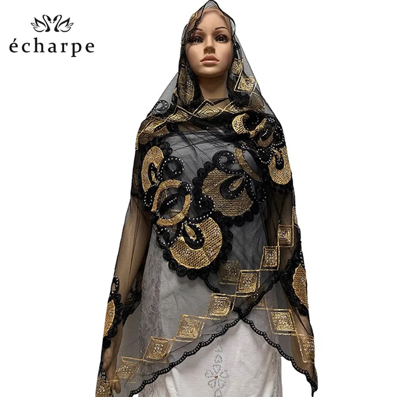 

The new African women 2020 Muslim scarf wrapped head type small hijab scarf size gauze air outdoor fashion scarf