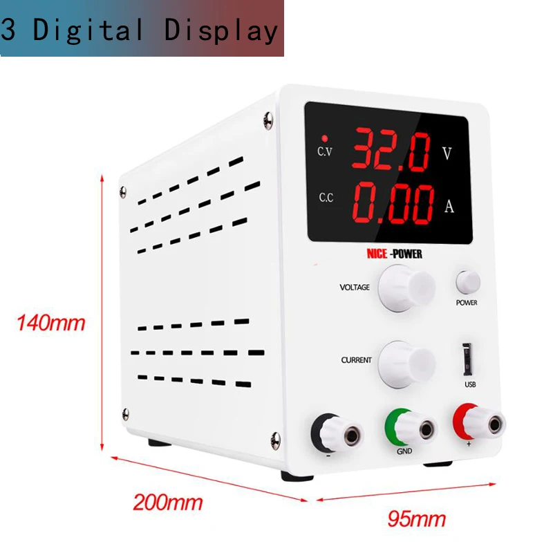 Новый Высокоточный лабораторный Регулируемый источник питания с регулируемым