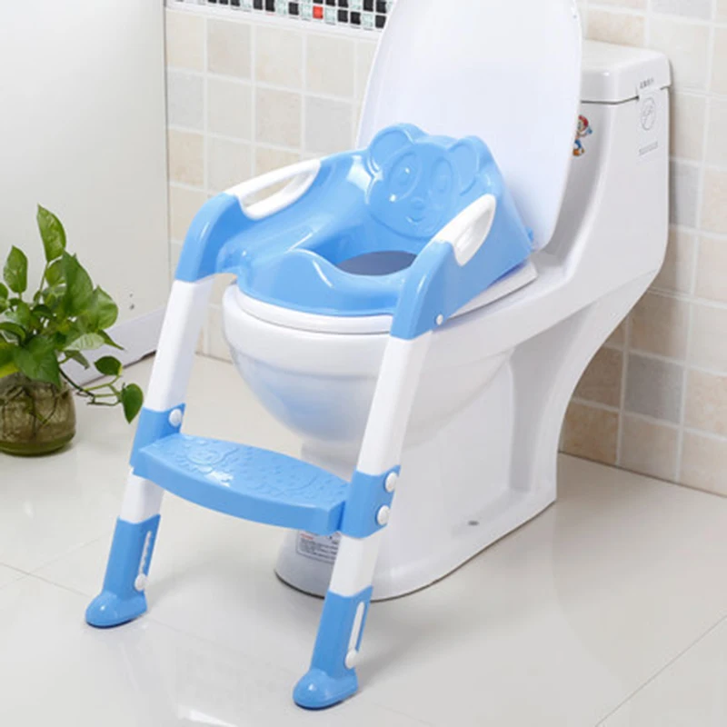 

2 Colors Baby Potty Training Seat Children's Potty Baby Toilet Seat With Adjustable Ladder Infant Toilet Training Folding Seat
