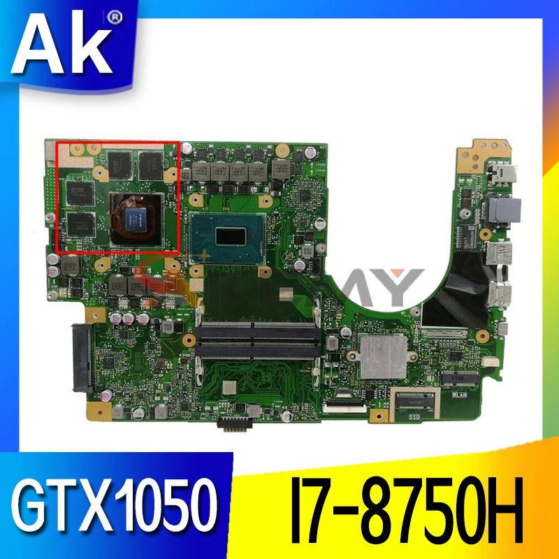 

X580GD Motherboard For ASUS VivoBook Pro 15 N580G N580GD NX580G NX580GD Laptop Motherboard Mainboard With/ GTX1050/4GB I7-8750H