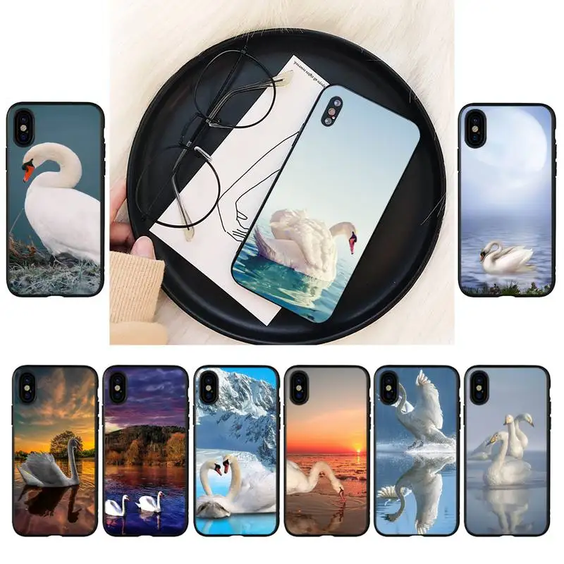 

Beautiful swan Phone Case For iPhone 8 7 6 6S Plus 5 5S SE 2020 12pro max XR X XS MAX 11 case