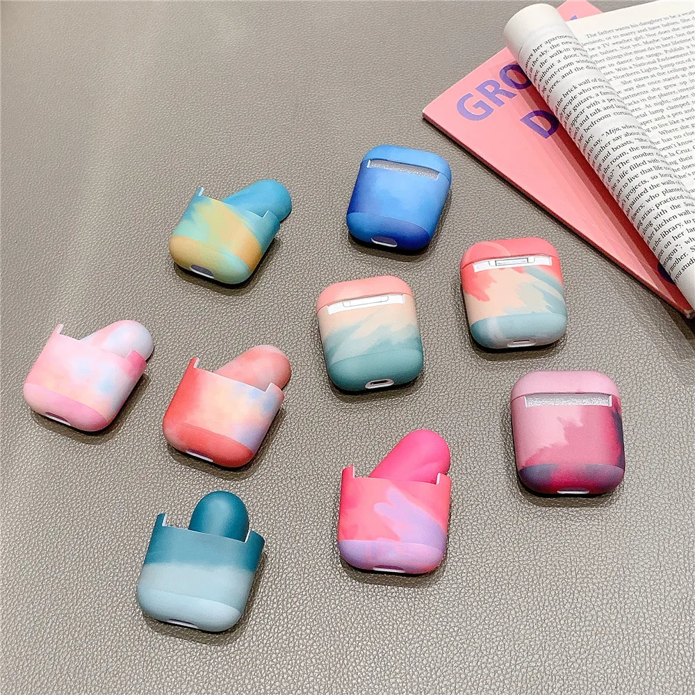 

Ink Painting Gradient Earphone Case For Apple Airpods 1 2 3 Bluetooth Wireless Case For AirPods PRO Hard PC Protective Cover