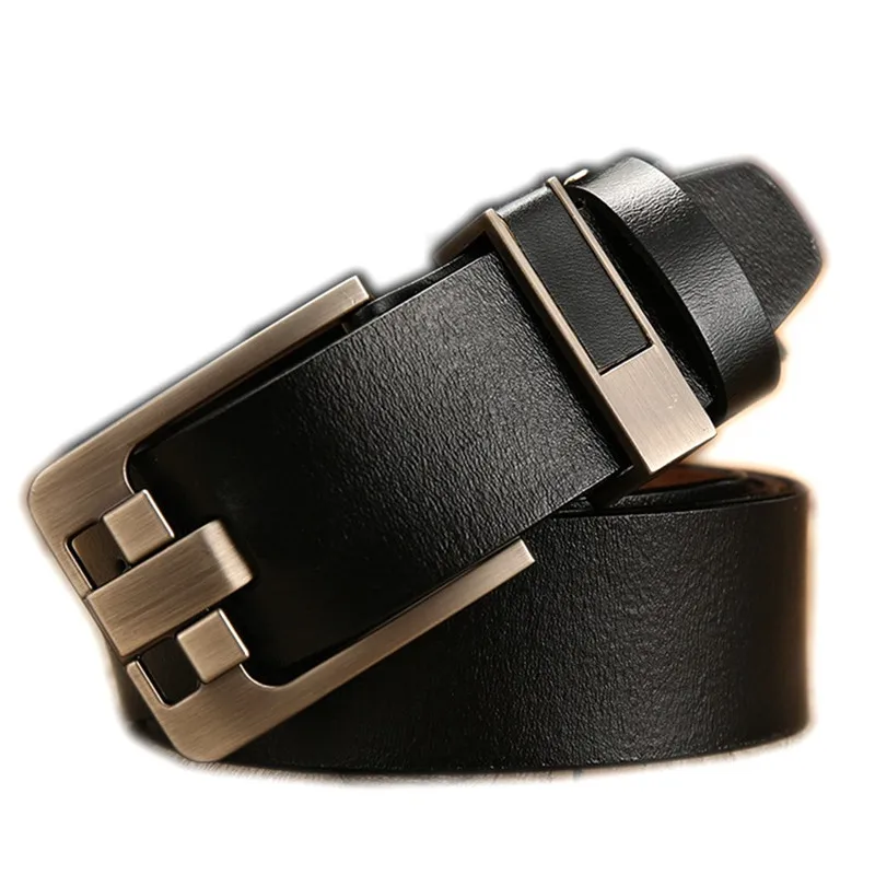 

Men's outdoors genuine leather Belt Women's Retro superior quality alloy Pin buckle brand designer cowboy waist belt