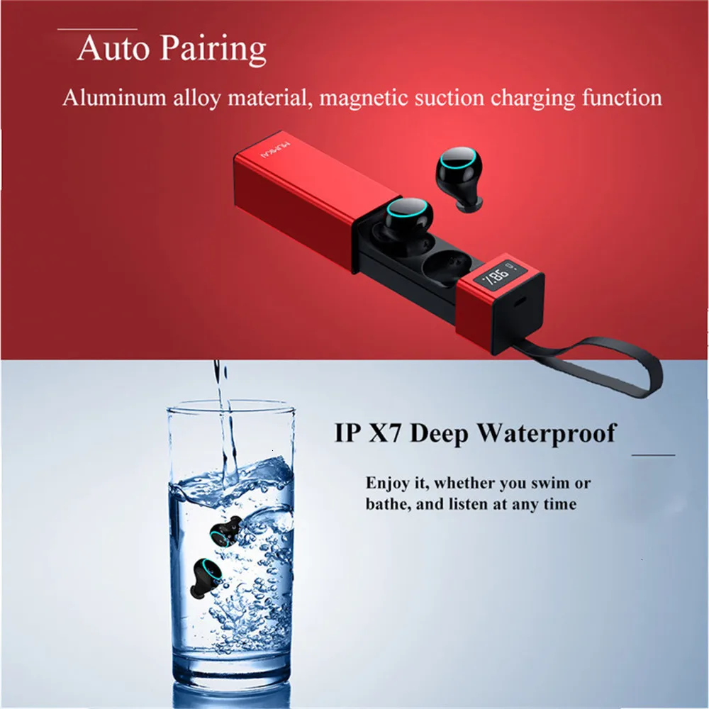 AKEY отпечатков пальцев сенсорное управление беспроводной Bluetooth 5 0 наушники TWS HiFi 6D