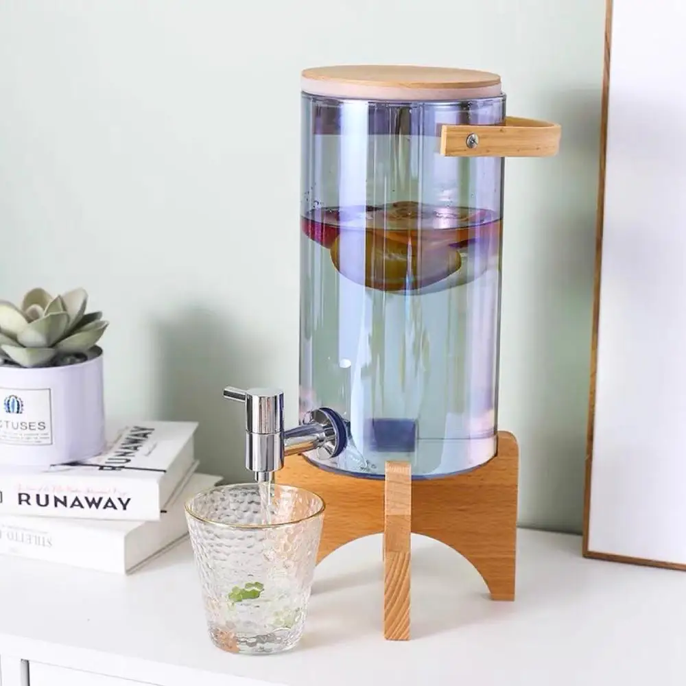 

Glass Cold Water Pitcher With Faucet Large Capacity Lemon Juice Bottle Pot Color Glass Water Jug Kettle Bucket Container Teapot