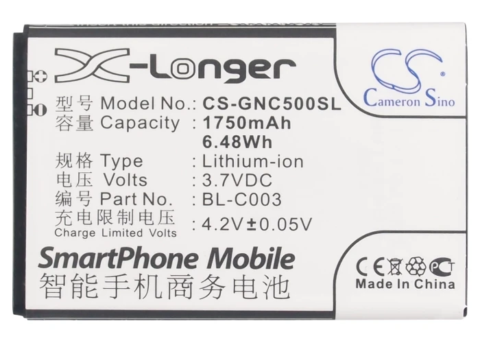 CS 1750 мАч/6.48Wh батарея для GIONEE C500 C600 BL-C003 | Электроника