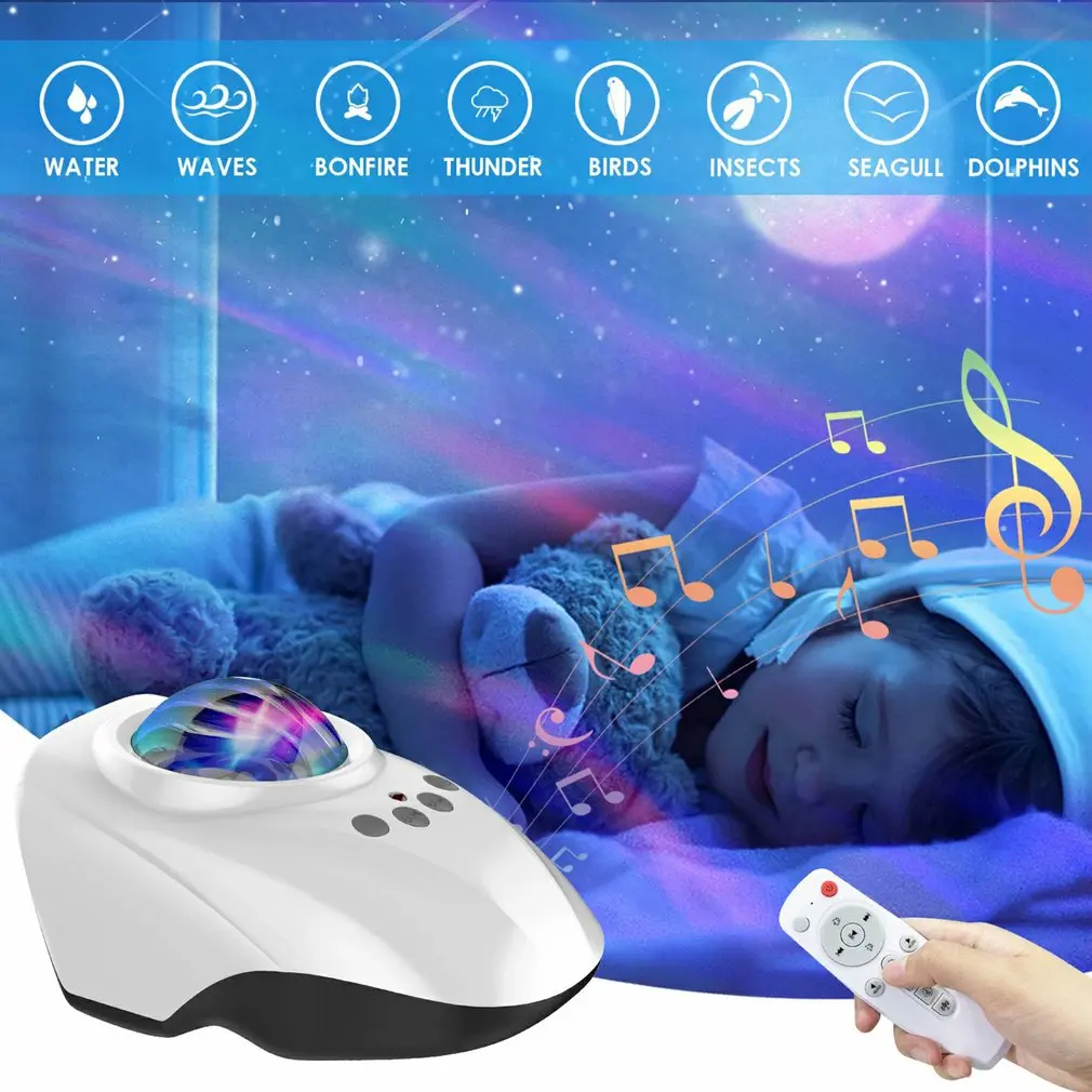 

Светодиодный ночник galaxy Aurora starry sky с Bluetooth, музыкальный проигрыватель, атмосферная лампа, подарок для детей, домашний декор для вечеринки