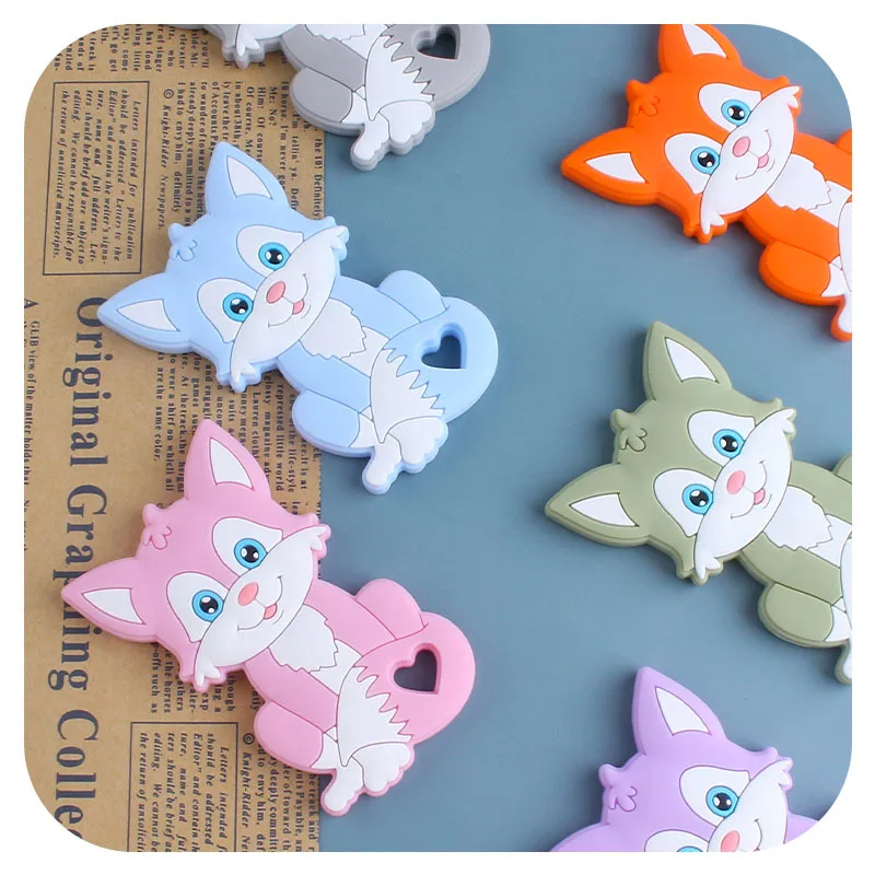 Coskiss-Cadena de Portachupetes hecha a mano con nombre personalizado, cadena de silicona para chupete, juego de cadenas para gato, civeta, cadena de mordedor para beb&eacute;-3