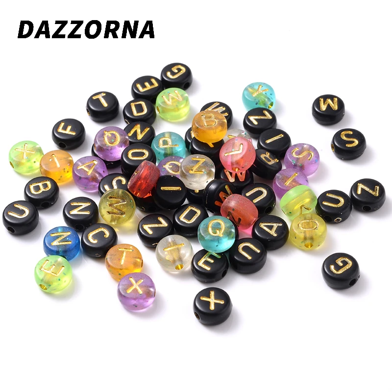 100 шт. бусины в форме букв диаметром 4 х7 мм | Украшения и аксессуары