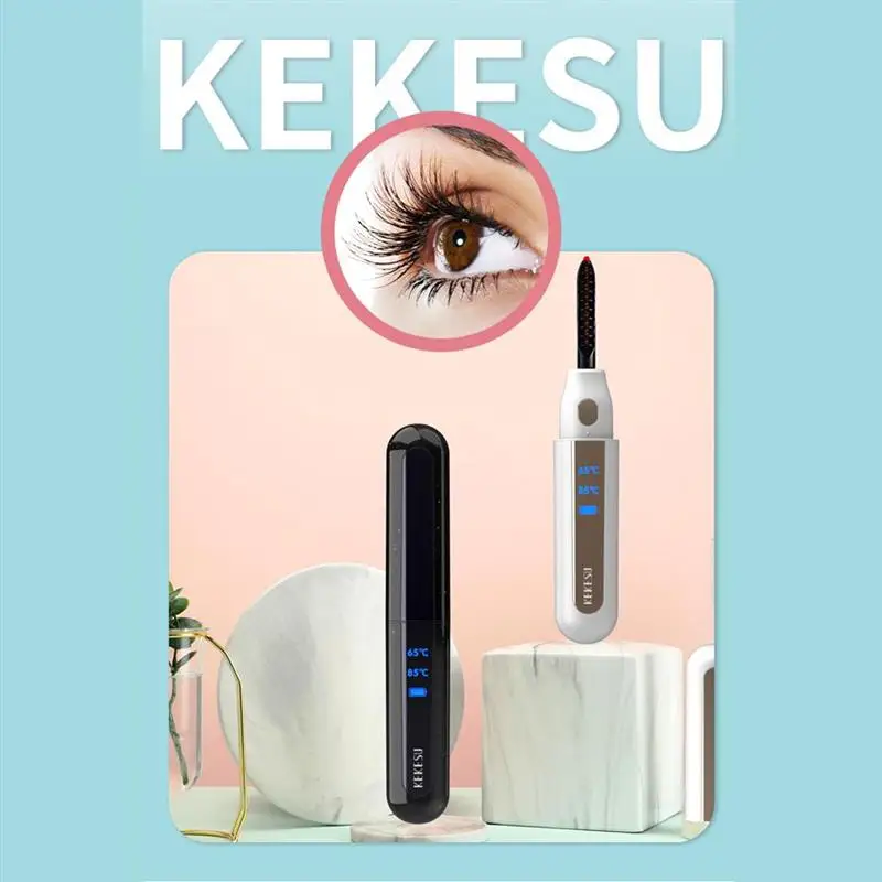 

Degree Full Warping Heated Eyelash Curler Digital Display Temperature Control Electric Eyelash Curler Comb Styling Tools