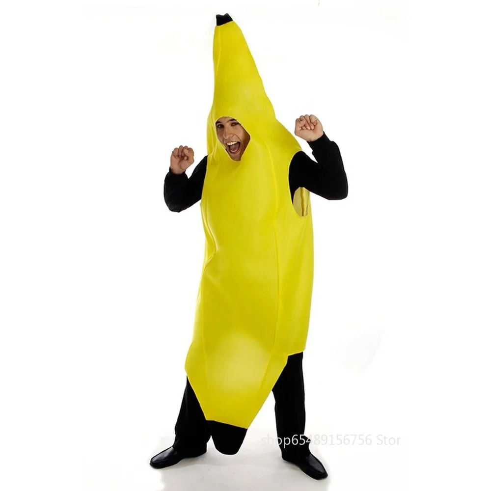 Забавный банановый костюм креативный фруктовый Косплей унисекс необычное