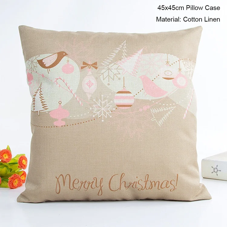 Pillow Case 8 Чехол для подушки с рождественским Рождеством, розовые подушки с Санта Клаусом для дивана, Рождественский чехол для подушки, рождественские украшения для дома, подарки - Цвет: Pillow Case 8