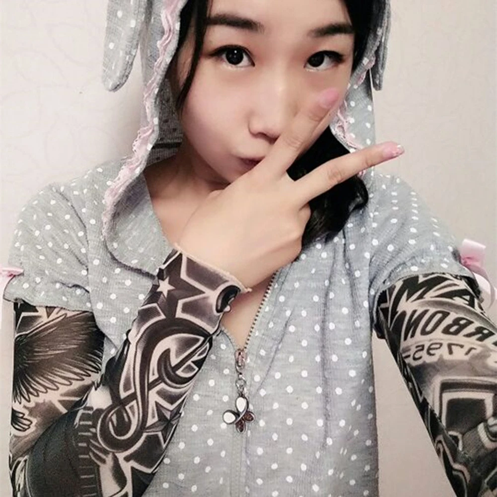 

1PCS Arm Warmer Unisex Quick Dry UV Protection Outdoor Temporary Fake Running Arm Sleeve Skin Proteive Tattoo Sleeves