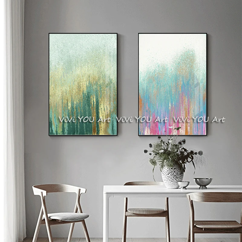 Большой домашний декор ручная роспись Абстрактная Геометрия живопись маслом на