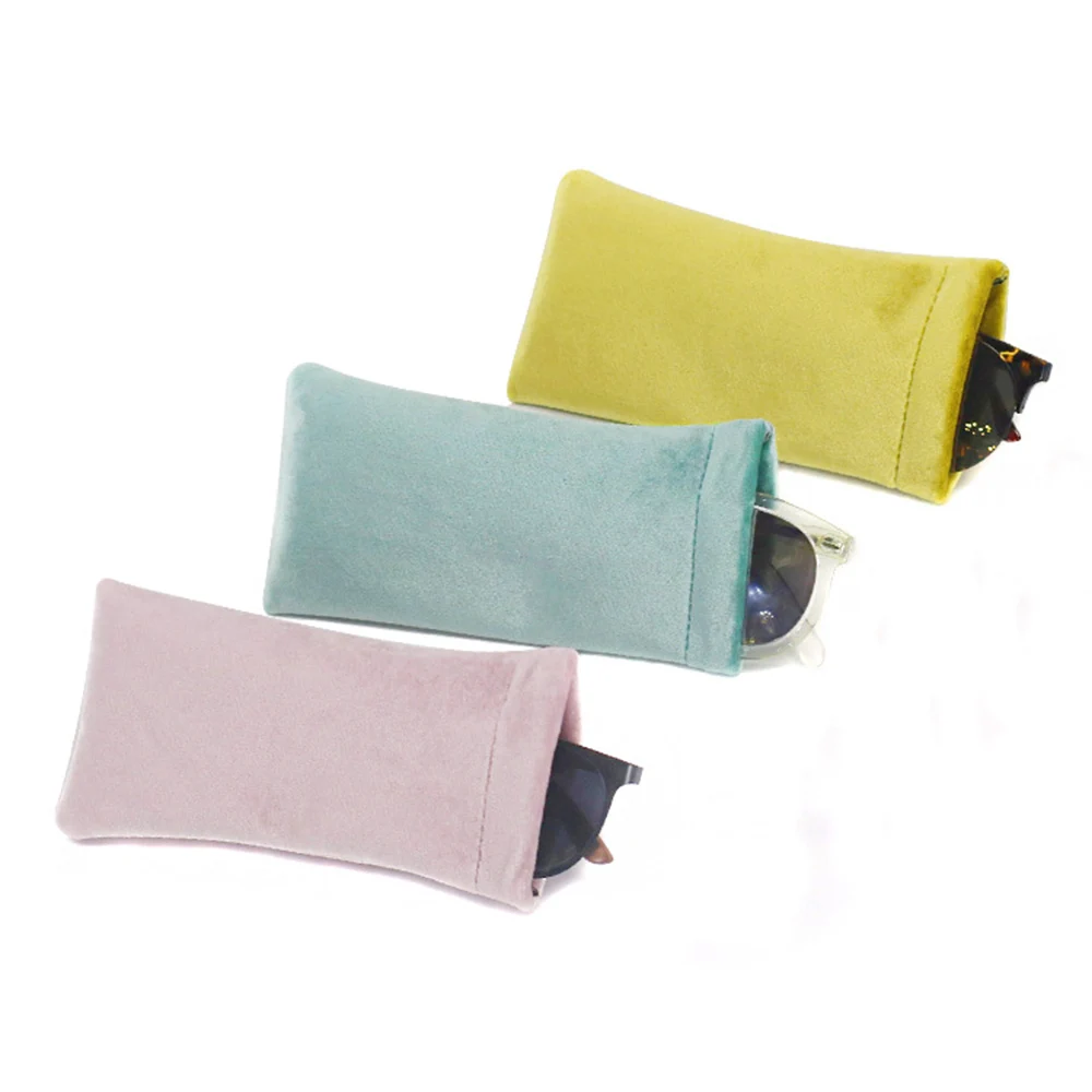Прочная флисовая сумка для солнцезащитных очков однотонная мягкая защитная