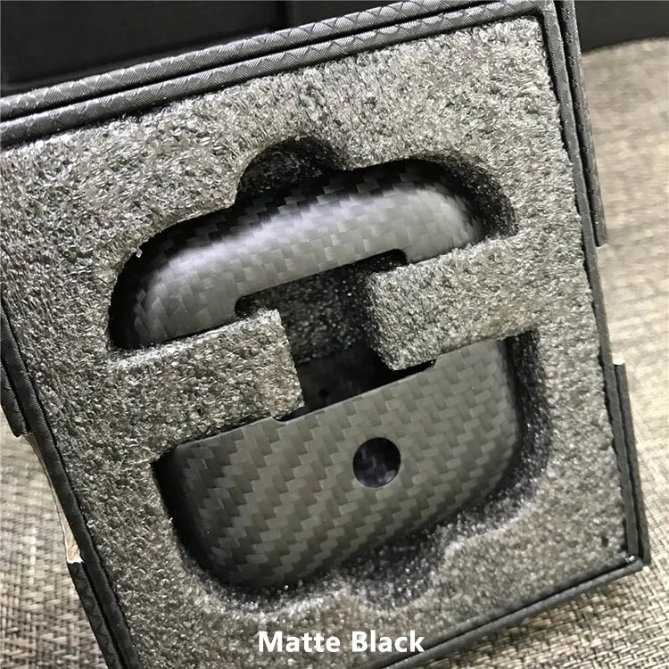 Matte Black Чехол из настоящего углеродного волокна для Apple AirPods Pro, роскошный тонкий жесткий защитный чехол для AirPods Pro, чехол для наушников, аксессуары - Цвет: Matte Black