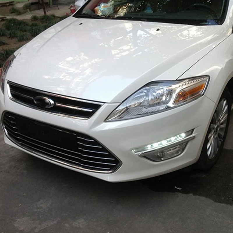 Автомобиль мигает 1 пара для Ford Mondeo Fusion 2011 2012 2013 Led Drl дневные ходовые огни
