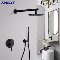 AODEYI Черные латунные смесители для душа