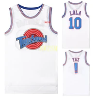 movie cosplay costumes space jam tune squad 1 bugs 10 lola bunny basketball team jersey stitched number tops sports uniform