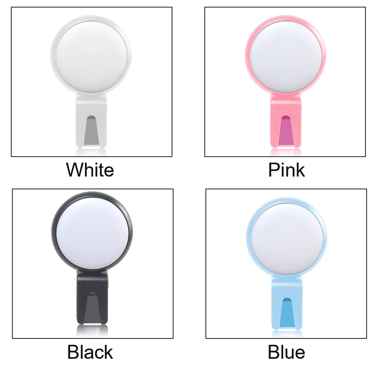 

Mobile Phone LED Fill Light with Clip Selfie Ring Lights Phone Lens USB Rechargeable Fill Lamps