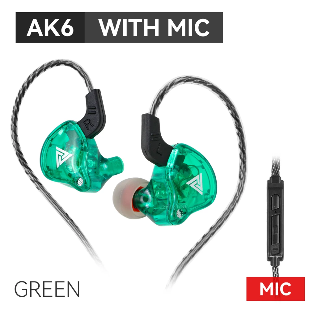 Оригинальные Медные Проводные Hi-Fi наушники QKZ AK6 с драйвером спортивные для бега