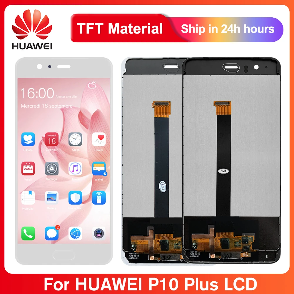 

ЖК-дисплей для Huawei P10 Plus, ЖК-дисплей с сенсорным экраном, дигитайзер в сборе с рамкой для Huawei P10Plus VKY-L29 L09 AL00, экран