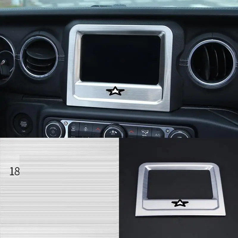 Car Control System Navigation Interior Modified Automobile Auto Parts Mouldings Covers Protecter Accessory 18 FOR JEEP Wrangler |