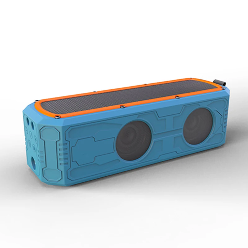CYBORIS Портативная колонка на солнечной батарее с Bluetooth, 4400 мА/ч, с функцией внешнего аккумулятора, Противоударная, водонепроницаемая, для занятий спортом на открытом воздухе - Цвет: blue