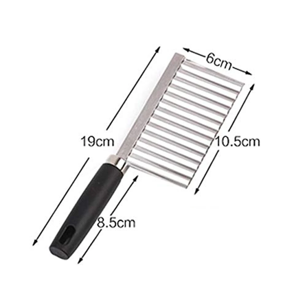 

New Kitchen Knife Stainless Steel Vegetable Fruit Wavy Cutter Potato Cucumber Carrot Waves Cutting Slicer Tools Kitchen Supplies