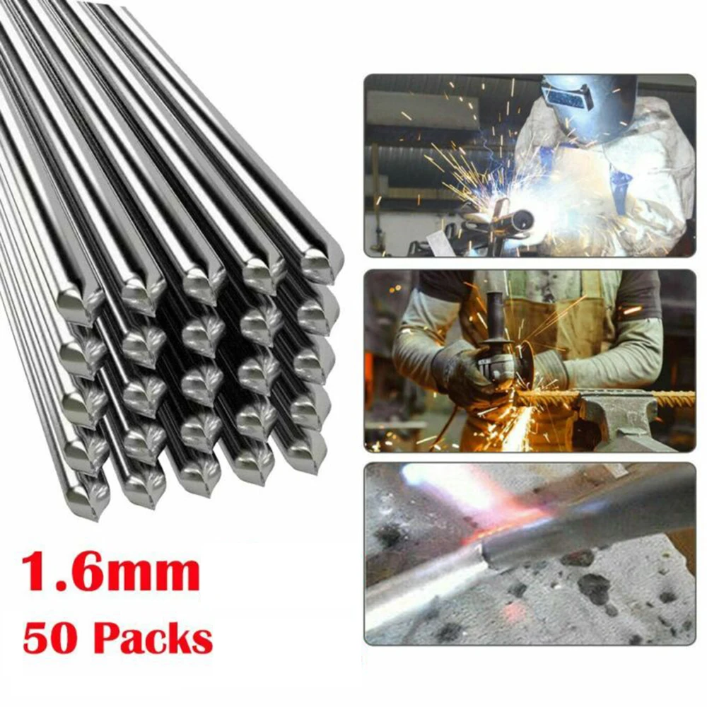 

50pcs Welding rod Welding Flux-Cored Rods Wire Brazing Rod 1.6mmX50cm Repair