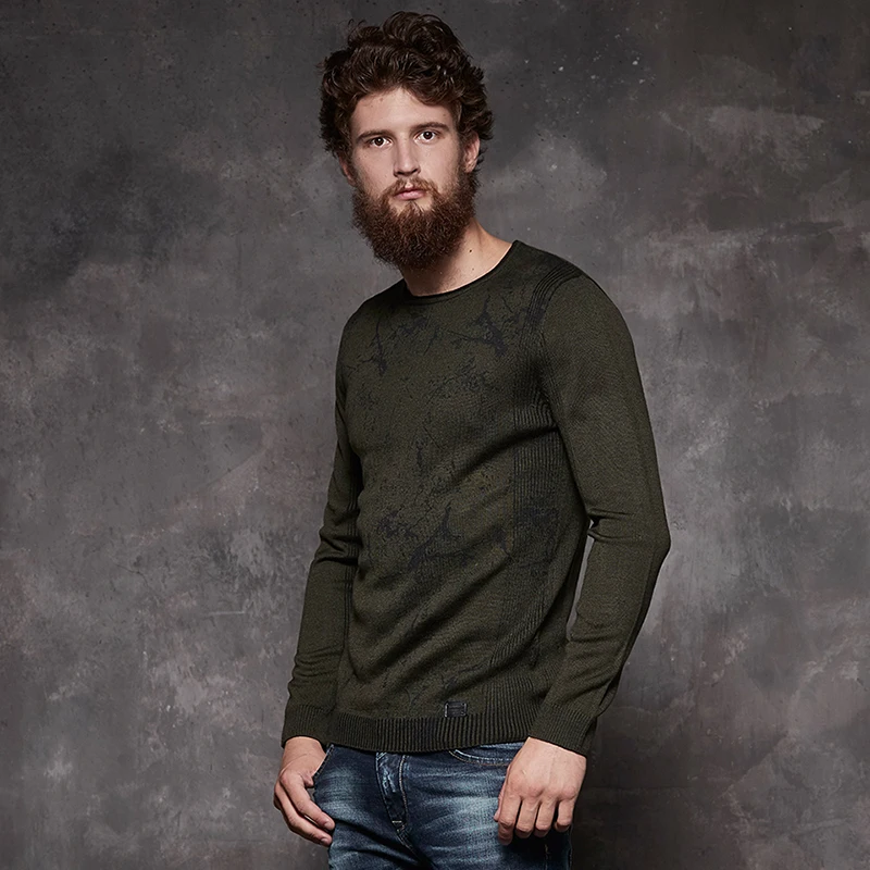 GLO-STORY мужские повседневные Пуловеры 2020 Свитера с круглым вырезом свитера MMY-6863 |