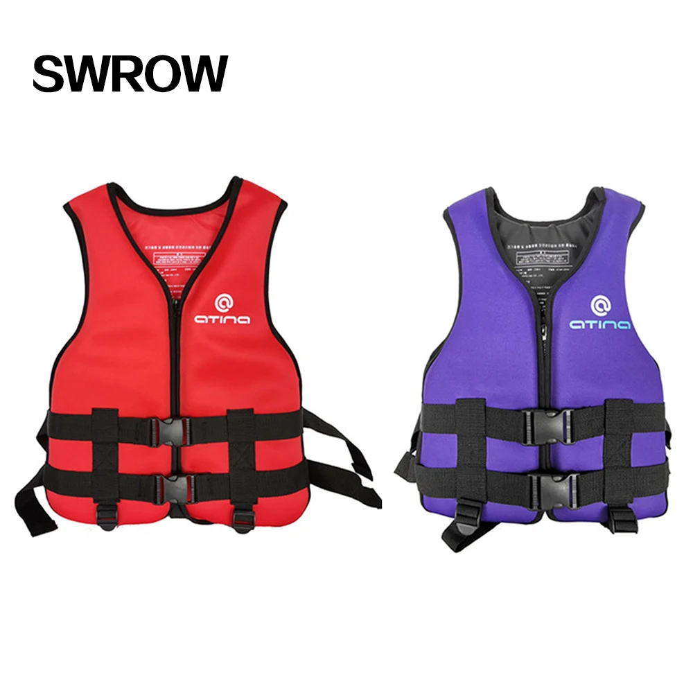 Adults Life Jacket Neoprene Safety Life Vest Water Sports Fishing Water ...