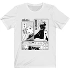 Jujutsu кайсен Mnaga Футболка Мужская хлопковая футболка с рисунком из аниме Kugisaki нобаро одежда аниме топы Тройники