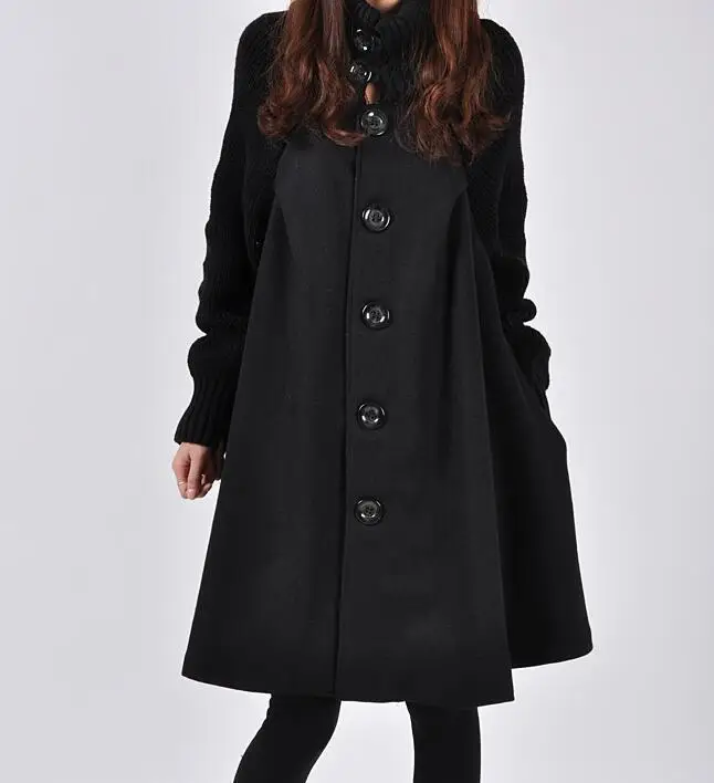 

JCHB 2021 Cashmer Fashion Long Warm Women Coat Casual Skirt Long Women's Woolen Jacket Solid Single Breasted Coat and Jacket