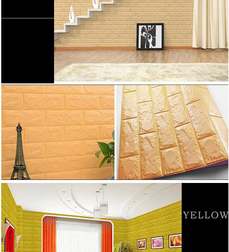 Клейкие обои 3D с изображением кирпичной стены для гостиной спальни фоновое