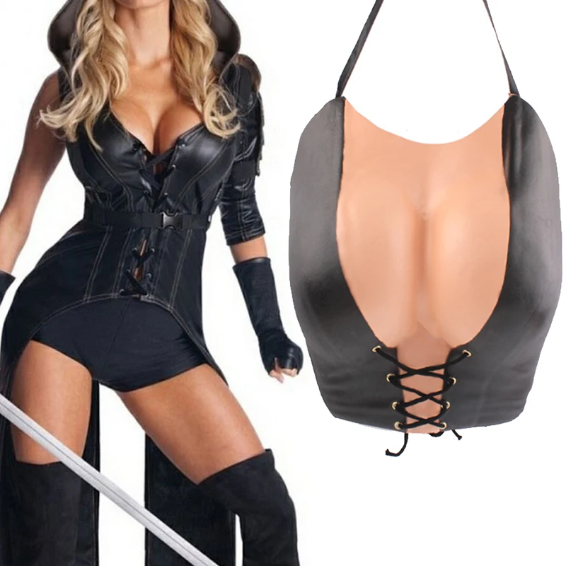 Поддельные груди EVA Хэллоуин поддельные кожи вечерние принадлежности для