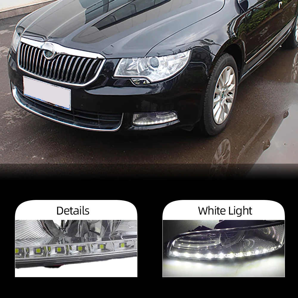 Автомобильный мигающий 2 шт. светодиодный светильник для Skoda Superb 2010 2011 2012 2013