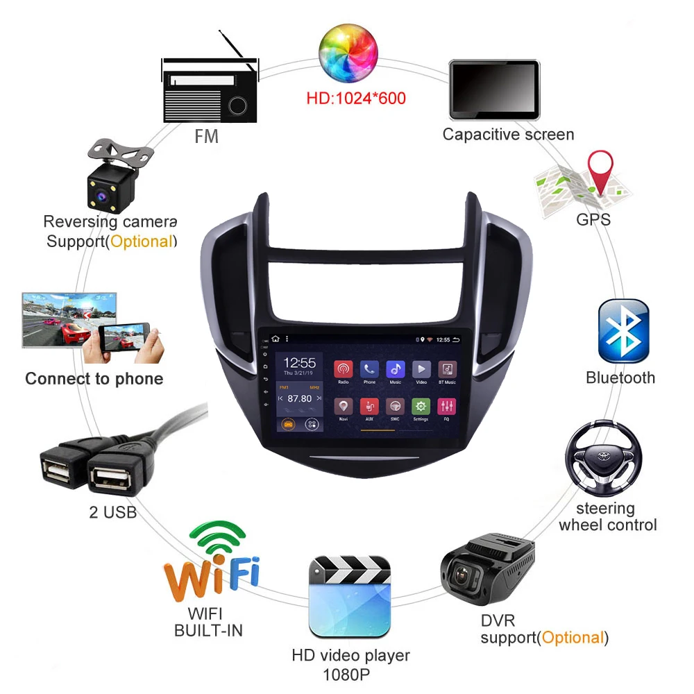 Авторадио android для Chevrolet Trax автомобильный DVD мультимедийный плеер 2014 2015 2016 gps