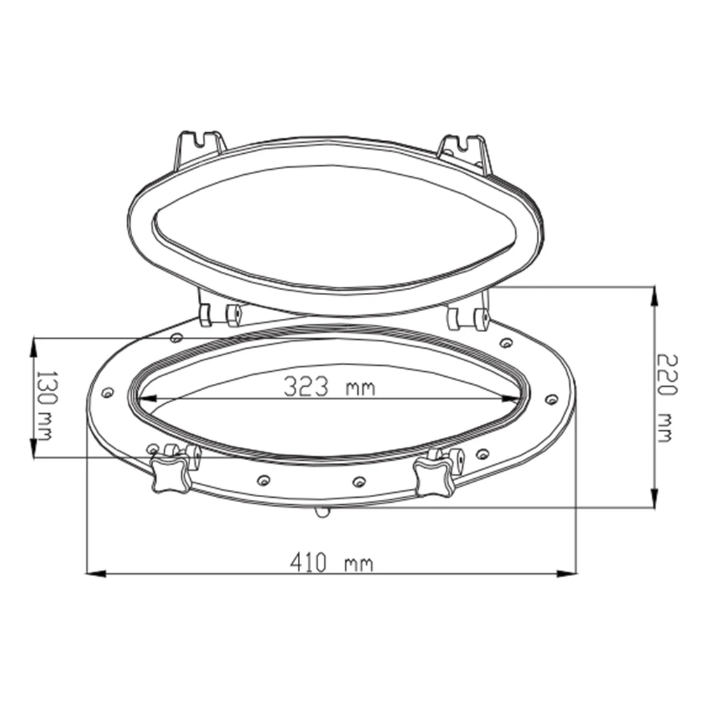 

1 Piece Porthole Durable Waterproof Rubber Seals Marine Porthole 16 '' X 8 ''