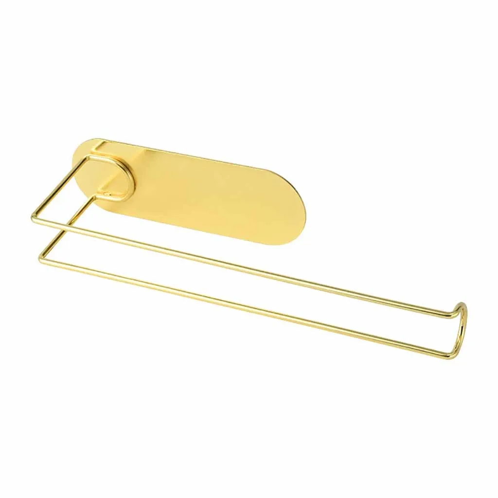 

Tissue Hanger Rack Bathroom Kitchen Accessories Shelf Under Cabinet Paper Roll Rack Towel Holder Nail-Free Cabinet wall Shelf