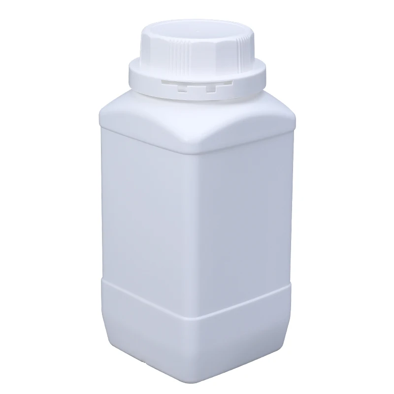 

1000ML Empty Square bottle Large Mouth Refillable Bottles with Lids HDPE Packing Container Airtight sealing 4PCS