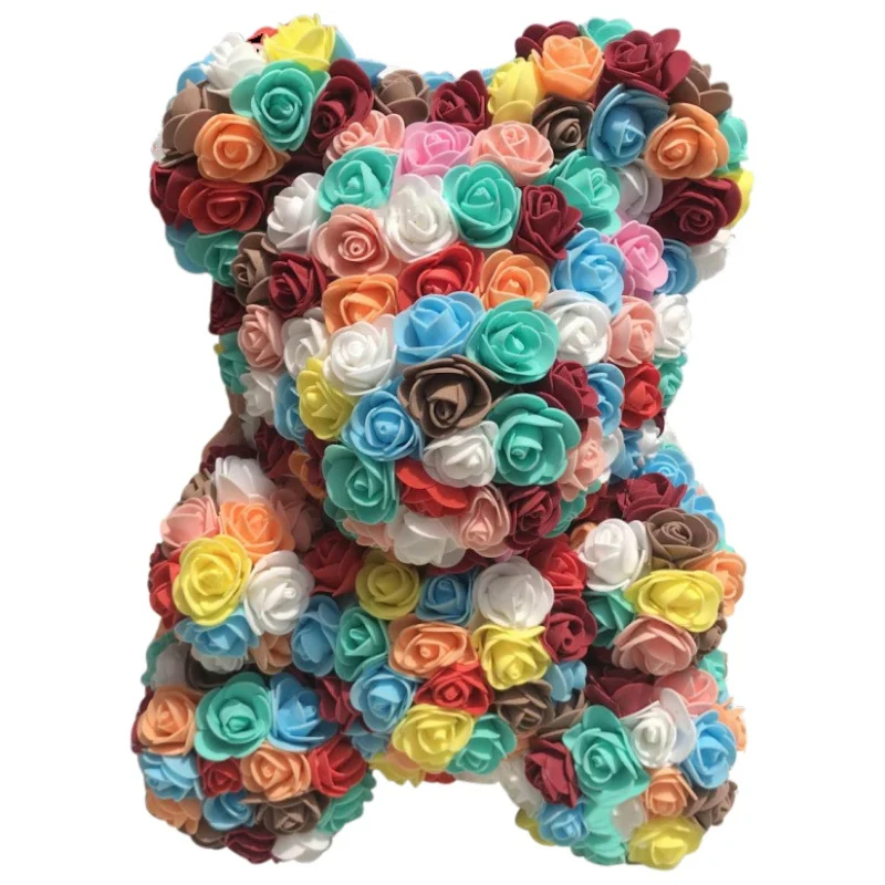 Мишка Тедди 38 см роза искусственный цветок подарок на день Святого Валентина