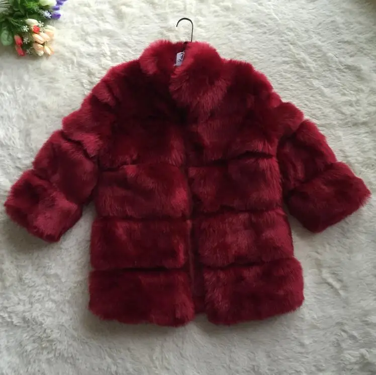 CP32 Wine red Шуба из искусственного лисьего меха, женская зимняя мода, искусственный Лисий мех, пальто для женщин, зимнее теплое пальто с воротником-стойкой, куртка из лисьего меха для женщин - Цвет: CP32 Wine red