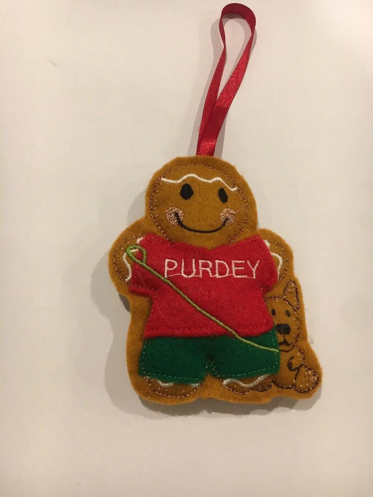 

Personalised "Dog Walker" Felt Gingerbread Man Xmas Tree Decoration