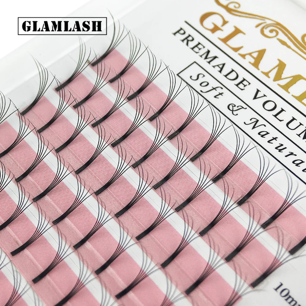 GLAMLASH 12 линий готовые длинные выступы объемные ресницы для наращивания широкие