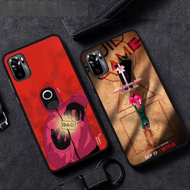 

Squid Game Phone Case For Xiaomi Redmi Note 4 4x 5 6 7 8 pro S2 PLUS 6A PRO