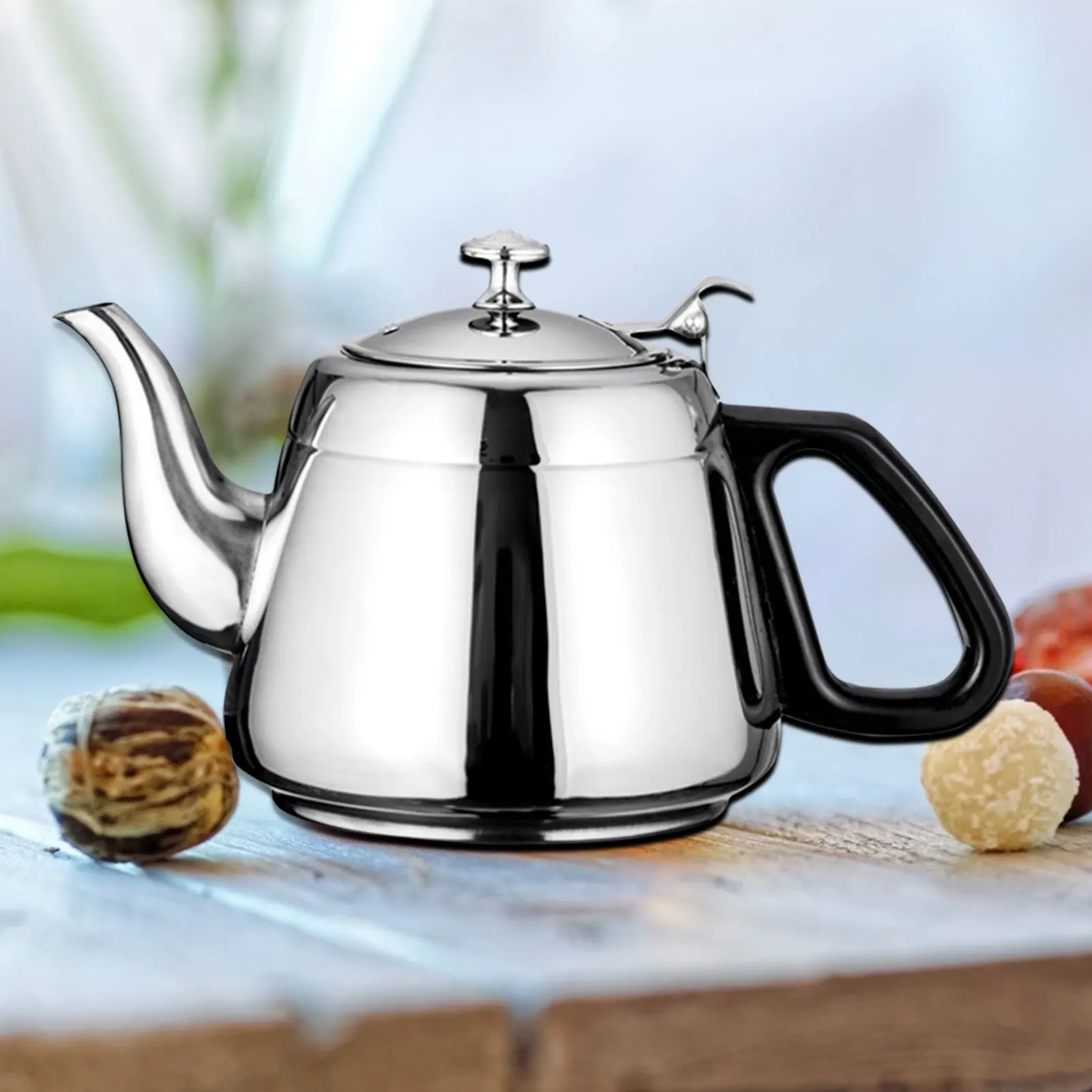 2L серебро Чай горшок Нержавеющая сталь Infuser фильтр металлический Кофе pot газовая