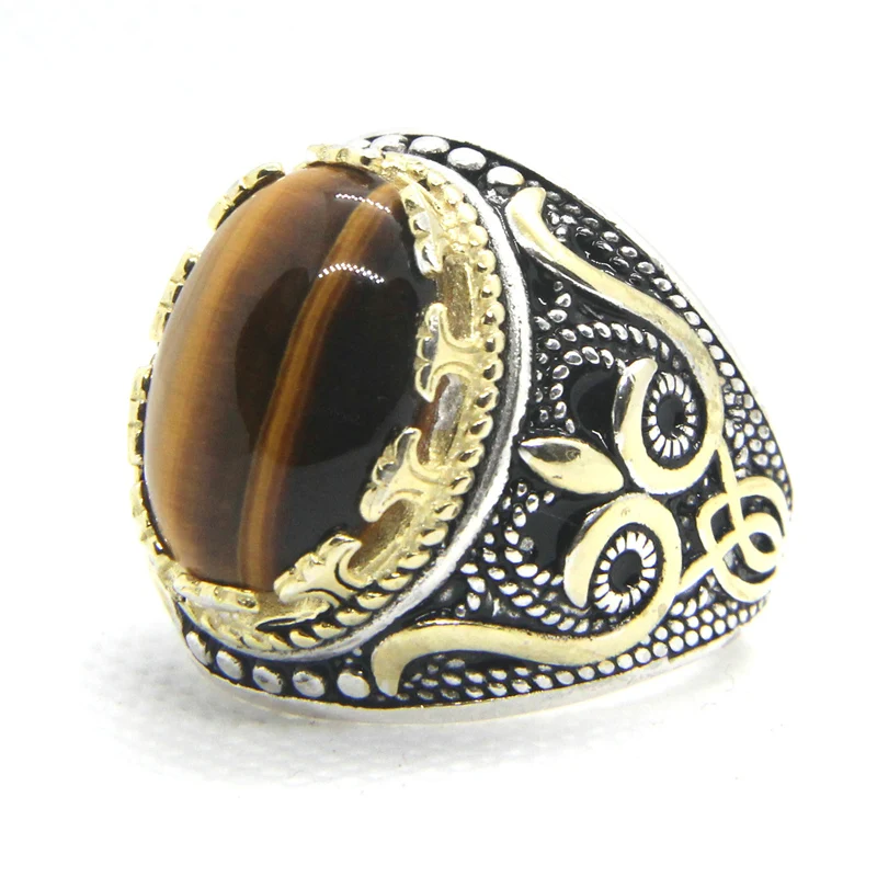 Новинка 2020 высокое качество Коричневое мужское кольцо из нержавеющей стали 316L с