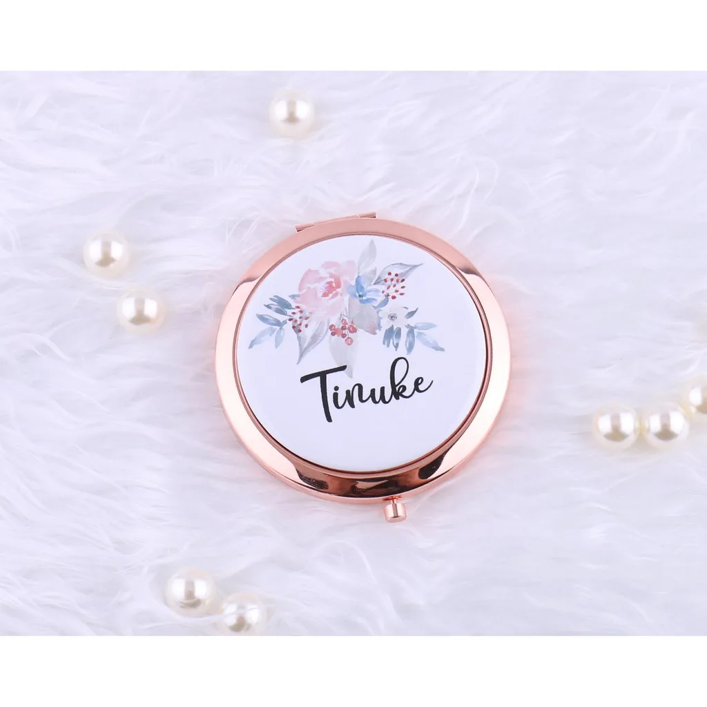 Индивидуальный подарок подружки невесты компактное карманное зеркало для