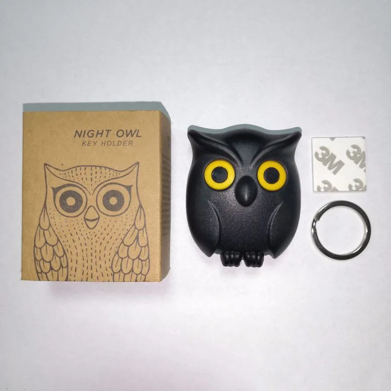 Ночной Настенный Магнитный сова ключ держатель магнита могут удерживать брелок